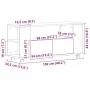 Mueble TV ruedas madera ingeniería roble negro 102x34,5x43cm von , TV-Möbel - Ref: Foro24-862479, Preis: 95,99 €, Rabatt: %