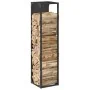 Leñero negro 25x25x100 cm Acero laminado en frío von , Brennholztaschen und -halter - Ref: Foro24-864267, Preis: 57,03 €, Rab...