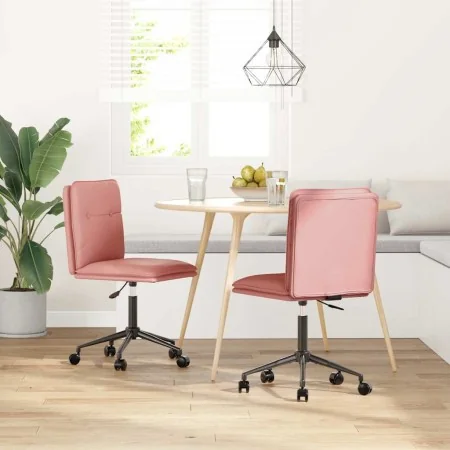 Sillas de comedor 2 unidades cuero sintético rosa de , Sillas de comedor - Ref: Foro24-3315426, Precio: 118,56 €, Descuento: %