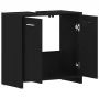 Mueble de baño para lavabo de madera de roble negro 60x33x60 cm by , Bathroom furniture - Ref: Foro24-862013, Price: 50,34 €,...