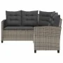 Sofá de jardín en forma de L con mesa y cojines ratán PE gris von , Outdoor-Sofas - Ref: Foro24-4103874, Preis: 307,26 €, Rab...