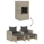Set de muebles de jardín 5 pzas y cojines apilables gris claro by , Outdoor sofas - Ref: Foro24-4104168, Price: 265,50 €, Dis...