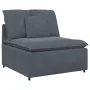 Sofá modular con módulo central y cojines gris oscuro 100 cm by , Unidades para sofás seccionales - Ref: Foro24-4104430, Pric...