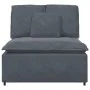 Sofá modular con módulo central y cojines gris oscuro 100 cm by , Unidades para sofás seccionales - Ref: Foro24-4104430, Pric...