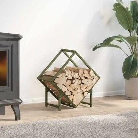 Leñero verde oliva 50x25x50 cm Acero laminado en frío von , Brennholztaschen und -halter - Ref: Foro24-864278, Preis: 31,46 €...