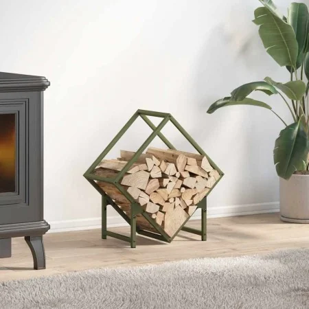 Leñero verde oliva 50x25x50 cm Acero laminado en frío von , Brennholztaschen und -halter - Ref: Foro24-864278, Preis: 31,46 €...
