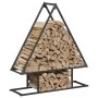 Leñero negro 80x25x90 cm Acero laminado en frío by , Firewood bags and holders - Ref: Foro24-864315, Price: 38,04 €, Discount: %