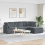 Sofá modular con reposapiés y cojines en terciopelo gris oscuro by , Sofas - Ref: Foro24-3321310, Price: 744,09 €, Discount: %
