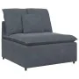 Sofá modular con reposapiés y cojines en terciopelo gris oscuro by , Sofas - Ref: Foro24-3321310, Price: 744,09 €, Discount: %