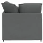 Sofá modular con reposapiés y cojines de tela gris oscuro by , Unidades para sofás seccionales - Ref: Foro24-3321208, Price: ...