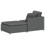 Sofá modular con reposapiés y cojines de tela gris oscuro by , Unidades para sofás seccionales - Ref: Foro24-3321208, Price: ...
