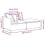 Sofá modular con reposapiés y cojines de tela gris oscuro by , Unidades para sofás seccionales - Ref: Foro24-3321208, Price: ...