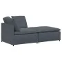 Sofá modular con reposapiés y cojines en terciopelo gris oscuro by , Unidades para sofás seccionales - Ref: Foro24-3321220, P...