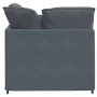 Sofá modular con reposapiés y cojines en terciopelo gris oscuro by , Unidades para sofás seccionales - Ref: Foro24-3321220, P...