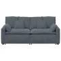 Sofá modular con cojines gris oscuro by , Unidades para sofás seccionales - Ref: Foro24-3321130, Price: 469,76 €, Discount: %