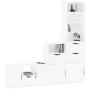 Muebles de TV 4 uds. con almacenaje "ODDA" blanco madera pino von , TV-Möbel - Ref: Foro24-3365381, Preis: 228,22 €, Rabatt: %