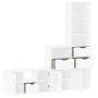 Muebles de TV 4 uds. con almacenaje "ODDA" blanco madera pino von , TV-Möbel - Ref: Foro24-3365381, Preis: 228,22 €, Rabatt: %