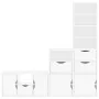 Muebles de TV 4 uds. con almacenaje "ODDA" blanco madera pino von , TV-Möbel - Ref: Foro24-3365381, Preis: 228,22 €, Rabatt: %