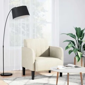 Sillón con reposabrazos en terciopelo color crema 54 cm von , Sessel - Ref: Foro24-4100585, Preis: 111,68 €, Rabatt: %