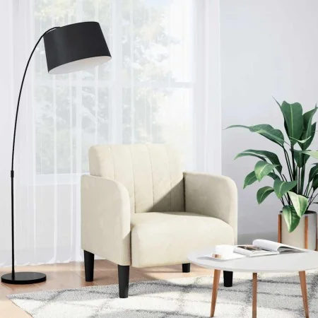 Sillón con reposabrazos en terciopelo color crema 54 cm von , Sessel - Ref: Foro24-4100585, Preis: 111,68 €, Rabatt: %