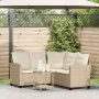 Sofá de jardín en forma de L con mesa y cojines ratán PE beige by , Outdoor sofas - Ref: Foro24-4103876, Price: 283,53 €, Dis...