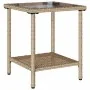 Sofá de jardín en forma de L con mesa y cojines ratán PE beige by , Outdoor sofas - Ref: Foro24-4103876, Price: 283,53 €, Dis...