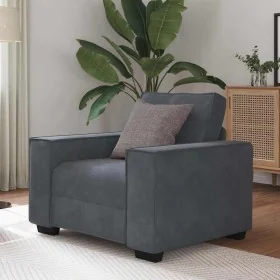Sillón de terciopelo gris oscuro 60 cm by , Sofas - Ref: Foro24-4105001, Price: 159,04 €, Discount: %