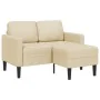 Sofá de 2 plazas con chaise longue en forma L tela crema 125 cm von , Sofas - Ref: Foro24-4107065, Preis: 217,33 €, Rabatt: %