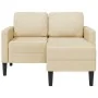 Sofá de 2 plazas con chaise longue en forma L tela crema 125 cm von , Sofas - Ref: Foro24-4107065, Preis: 217,33 €, Rabatt: %