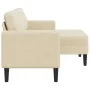 Sofá de 2 plazas con chaise longue en forma L tela crema 125 cm von , Sofas - Ref: Foro24-4107065, Preis: 217,33 €, Rabatt: %