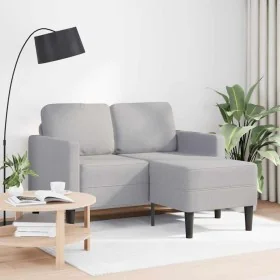 Sofá de 2 plazas con chaise longue en forma L gris nube 125 cm by , Sofas - Ref: Foro24-4107067, Price: 231,05 €, Discount: %