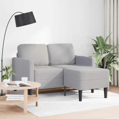 Sofá de 2 plazas con chaise longue en forma L gris nube 125 cm by , Sofas - Ref: Foro24-4107067, Price: 231,05 €, Discount: %