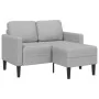Sofá de 2 plazas con chaise longue en forma L gris nube 125 cm by , Sofas - Ref: Foro24-4107067, Price: 231,05 €, Discount: %