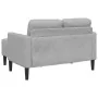 Sofá de 2 plazas con chaise longue en forma L gris nube 125 cm by , Sofas - Ref: Foro24-4107067, Price: 231,05 €, Discount: %