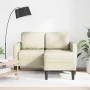Sofá de 2 plazas con chaise longue en forma de L crema 125 cm by , Sofas - Ref: Foro24-4107084, Price: 197,71 €, Discount: %