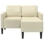 Sofá de 2 plazas con chaise longue en forma de L crema 125 cm by , Sofas - Ref: Foro24-4107084, Price: 197,71 €, Discount: %