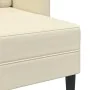 Sofá de 2 plazas con chaise longue en forma de L crema 125 cm by , Sofas - Ref: Foro24-4107084, Price: 197,71 €, Discount: %