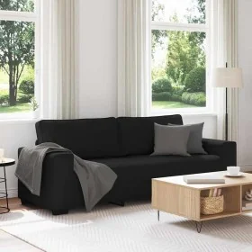 Sofá 3 plazas Tela Negro 180 cm by , Sofas - Ref: Foro24-4105178, Price: 260,23 €, Discount: %