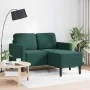 Sofá de 2 plazas con chaise longue forma L verde oscuro 125 cm by , Sofas - Ref: Foro24-4107071, Price: 281,89 €, Discount: %