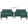Sofá de 2 plazas con chaise longue forma L verde oscuro 125 cm by , Sofas - Ref: Foro24-4107071, Price: 281,89 €, Discount: %
