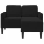 Sofá de 2 plazas con chaise longue en forma de L negro 125 cm by , Sofas - Ref: Foro24-4107073, Price: 252,70 €, Discount: %