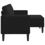 Sofá de 2 plazas con chaise longue en forma de L negro 125 cm by , Sofas - Ref: Foro24-4107073, Price: 252,70 €, Discount: %
