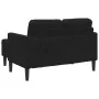 Sofá de 2 plazas con chaise longue en forma de L negro 125 cm by , Sofas - Ref: Foro24-4107073, Price: 252,70 €, Discount: %