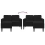 Sofá de 2 plazas con chaise longue en forma de L negro 125 cm by , Sofas - Ref: Foro24-4107073, Price: 252,70 €, Discount: %