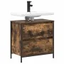 Mueble de baño con lavabo y cajones roble ahumado 60x34,5x60 cm von , Badezimmerwaschtische - Ref: Foro24-861884, Preis: 65,3...