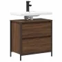 Mueble de baño con lavabo y cajones roble marrón 60x34,5x60 cm von , Badezimmerwaschtische - Ref: Foro24-861886, Preis: 67,13...