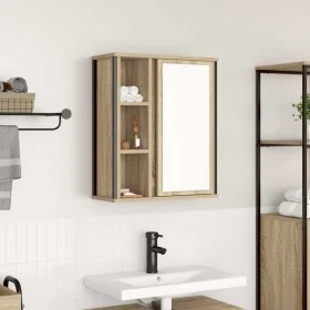Mueble de baño de pared con espejo roble Sonoma 50x21x60 cm von , Badezimmerwaschtische - Ref: Foro24-861903, Preis: 61,96 €,...