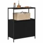 Mueble de baño con estantes roble negro 76,5x35x95 cm de , Tocadores de baño - Ref: Foro24-861917, Precio: 80,11 €, Descuento: %