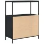 Mueble de baño con estantes roble negro 76,5x35x95 cm de , Tocadores de baño - Ref: Foro24-861917, Precio: 80,11 €, Descuento: %