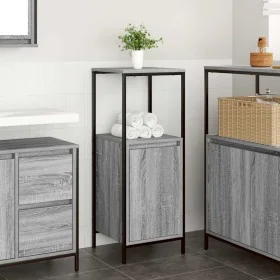 Mueble de baño con estantes gris Sonoma 36x35x95 cm by , bathroom vanities - Ref: Foro24-861915, Price: 51,81 €, Discount: %
